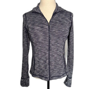 Victoria Sport Full Zip Track Jacket, Size M, Breathable, NAVY BLUE & White